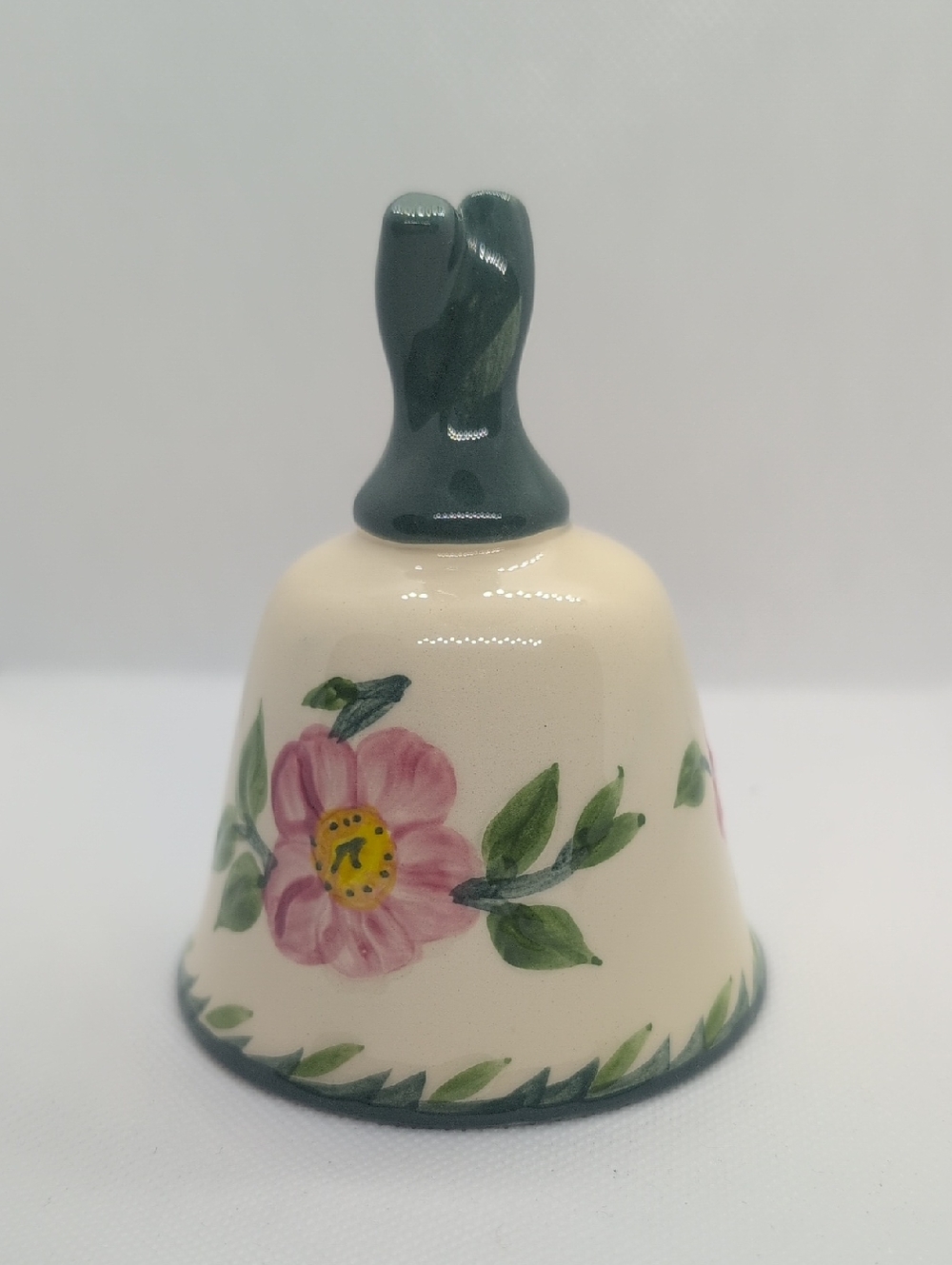 Danbury Mint Franciscan Dessert Rose Hand-Painted Bell